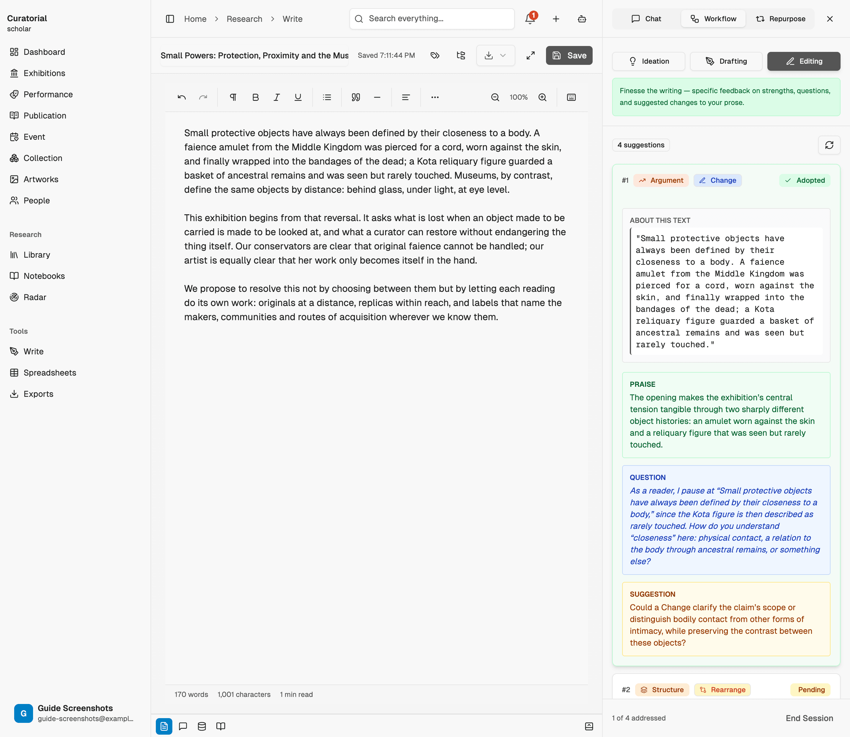 Adopting a suggestion — the thread keeps count