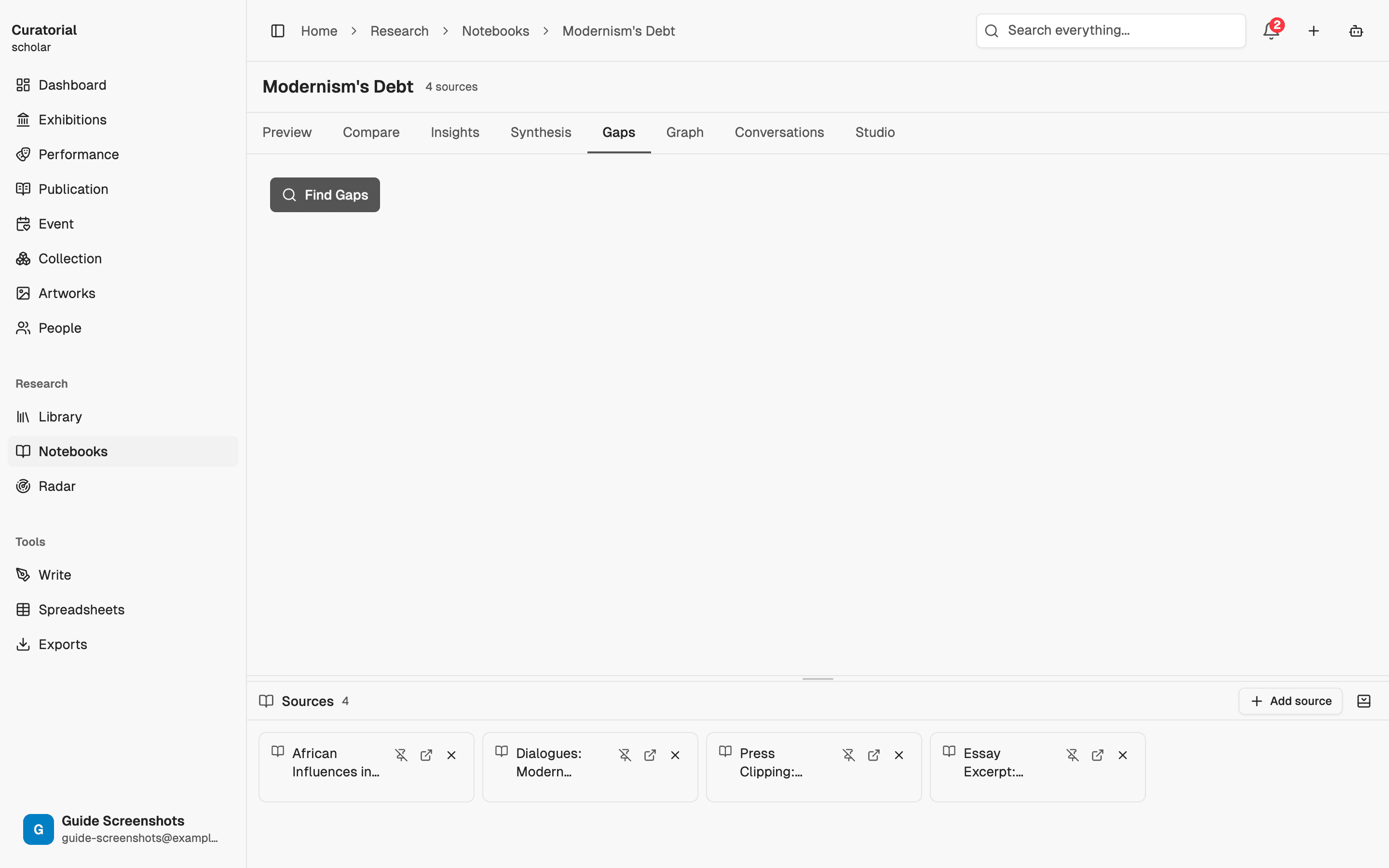 Selecting the research to analyse