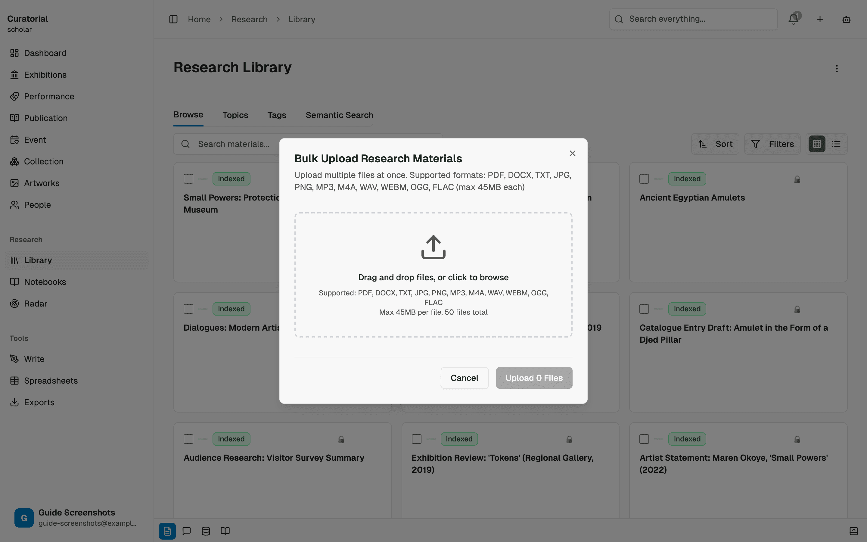 Drag-and-drop upload interface