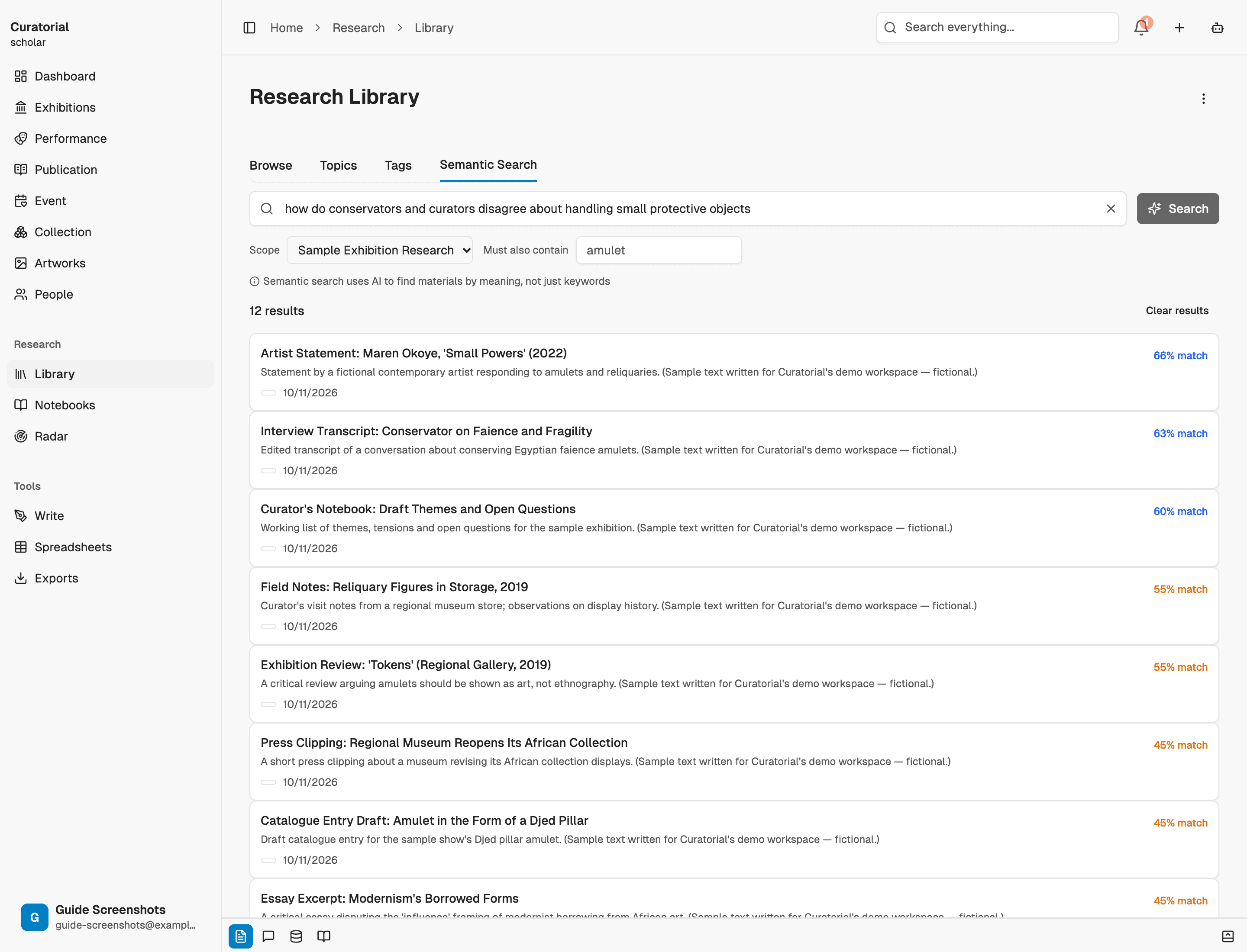 Scoping search to a project